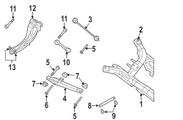 Componentes de la Suspensión Posterior 2WD