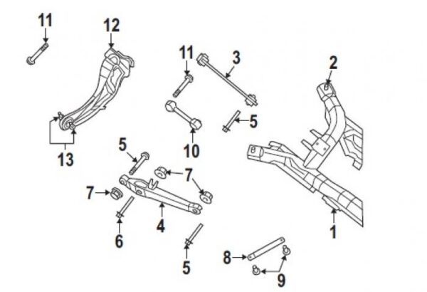 Componentes de la Suspensión Posterior 4WD