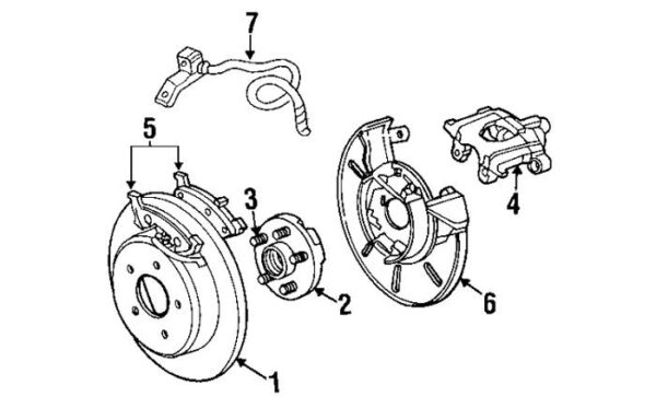 Sistema de frenos posterior 2WD (Disco) 2001 - 2007