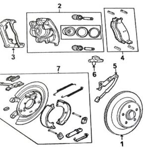 Sistema de frenos posterior 4WD 2006 - 2008