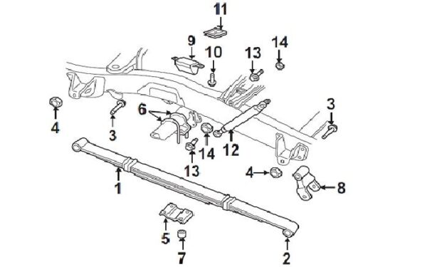 Suspensión posterior 2WD 1997 - 2004